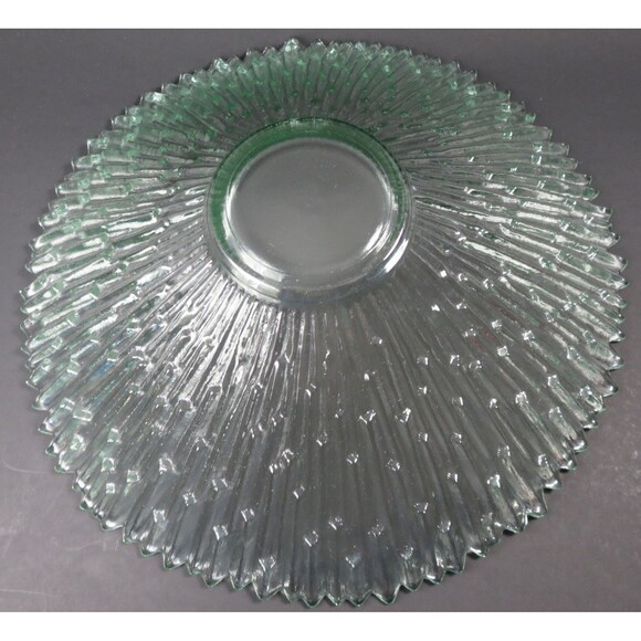Pavel Panek, Libochovice, Serving Bowl Light Green Ribbed Starburst - Picture 3 of 7